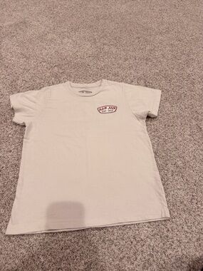 Ron Jon Cream Short Sleeve Kids Tee with Chest Logo